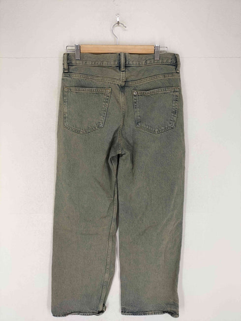 エイチアンドエム H&M STRAIGHT LOOSE FIT ウォッシュ加工 ボタンフライデニムパンツ メンズ 30/30