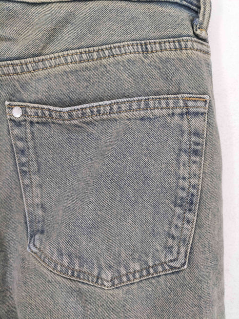 エイチアンドエム H&M STRAIGHT LOOSE FIT ウォッシュ加工 ボタンフライデニムパンツ メンズ 30/30