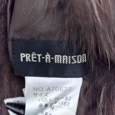 PRET-A-MAISON シルク フォックスファー リバーシブルコート レディース JPN:M