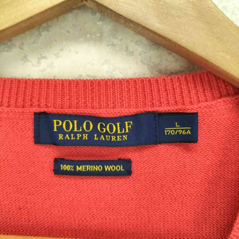 ポロゴルフラルフローレン POLO GOLF RALPH LAUREN MERINO WOOL ポニー刺繍Vネックニット メンズ L