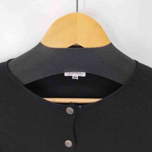 フォクシー FOXEY シルク混 リブニット カーディガン レディース 40