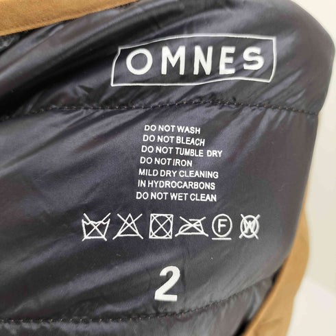 オムネス OMNES 高密度ナイロンインナーダウンノーカラージャケット レディース JPN:2