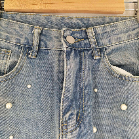 パールデザインデニムパンツ レディース JPN:M