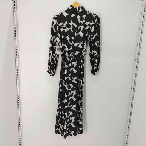 ザラ ZARA モノトーンプリント シャツワンピース レディース JPN:S