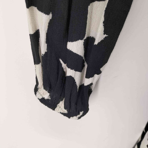 ザラ ZARA モノトーンプリント シャツワンピース レディース JPN:S
