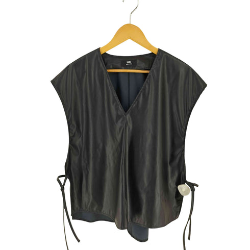 ハレ HARE フェイクレザー Vネック ベスト メンズ FREE