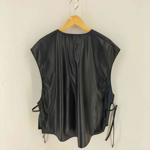 ハレ HARE フェイクレザー Vネック ベスト メンズ FREE