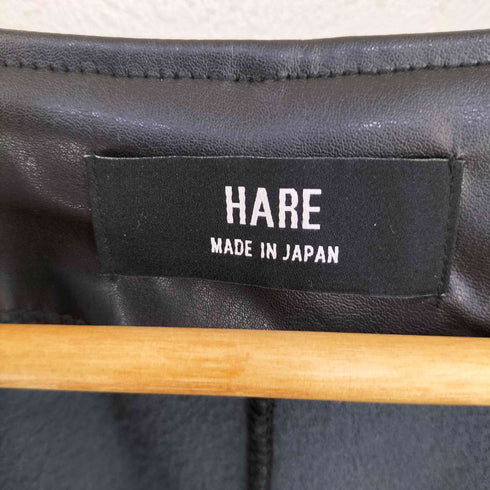 ハレ HARE フェイクレザー Vネック ベスト メンズ FREE