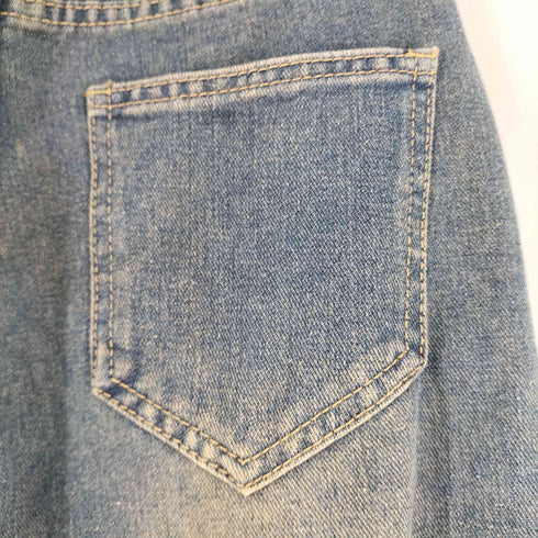 ベルトカットデザインデニムパンツ レディース JPN:XS