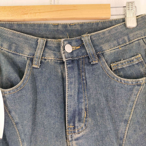 ベルトカットデザインデニムパンツ レディース JPN:XS