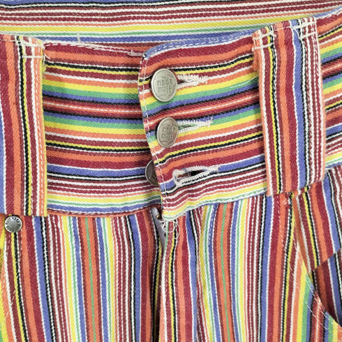 マルチカラーストライプ ハイウエスト パンツ レディース 9