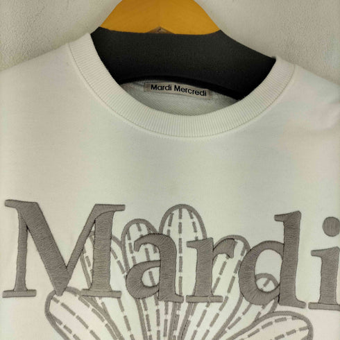 マルディメクルディ Mardi Mercredi フロント刺繍クルーネックスウェット レディース ONE SIZE