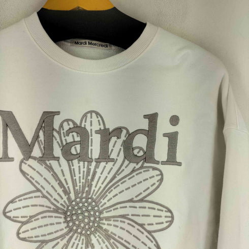 マルディメクルディ Mardi Mercredi フロント刺繍クルーネックスウェット レディース ONE SIZE