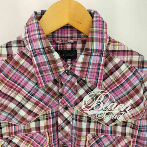 BEACH SOUND チェック総柄 プリントデザイン ウエスタンシャツ Y2K メンズ M