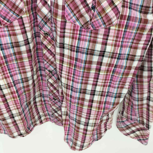 BEACH SOUND チェック総柄 プリントデザイン ウエスタンシャツ Y2K メンズ M