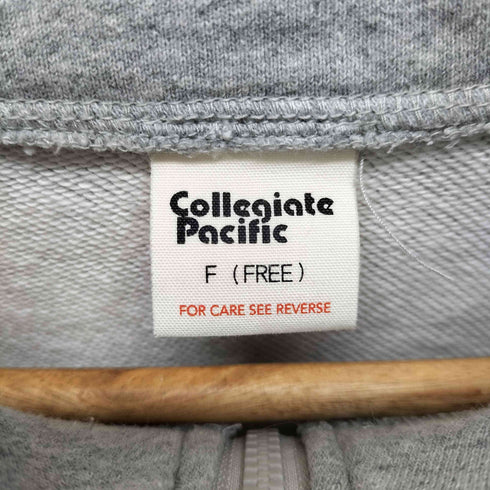 カレッジパシフィック Collegiate Pacific ロゴ ハーフジップスウェット レディース FREE