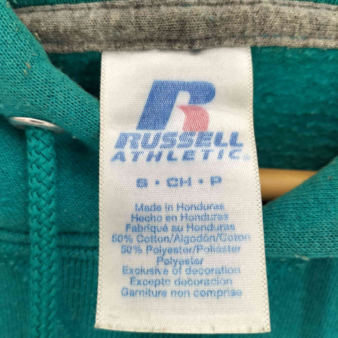 ラッセルアスレチック RUSSELL ATHLETIC 00S ポリコットン Vガゼットカレッジロゴ プルオーバー パーカー メンズ import:S
