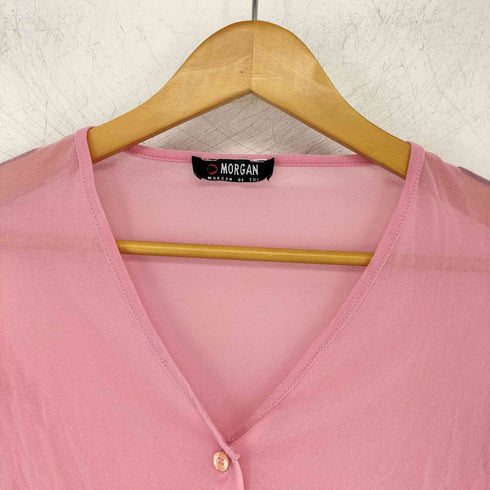 モルガン MORGAN シアーカーディガン レディース