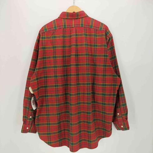 ラルフローレン RALPH LAUREN 90s THE BIG SHIRT クレストロゴ タータンチェック ボタンダウンシャツ メンズ import:XL