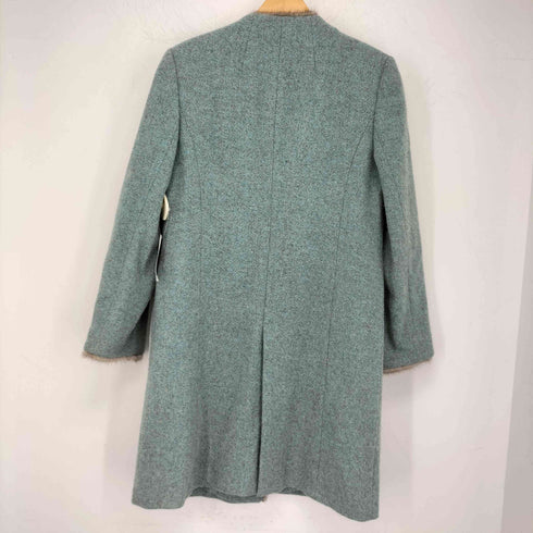 tricosa ミンクファー付き ノーカラーコート レディース