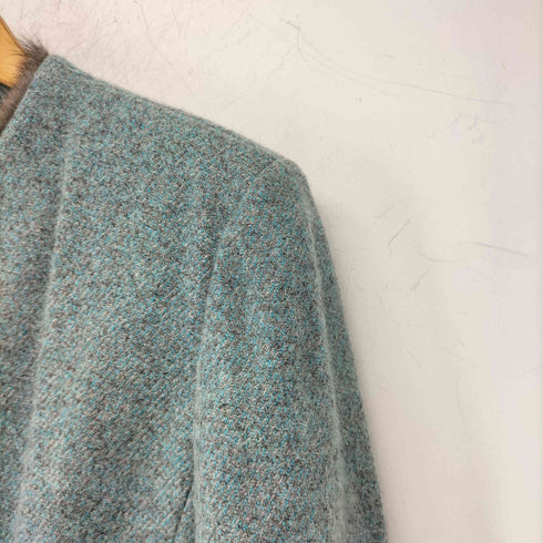 tricosa ミンクファー付き ノーカラーコート レディース