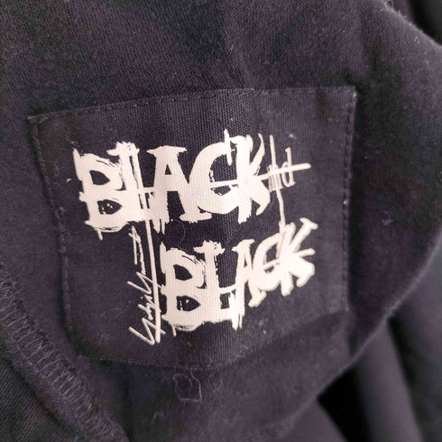 ビーヨウジヤマモト B yohji yamamoto バックプリント ロング丈 プルオーバーパーカー レディース