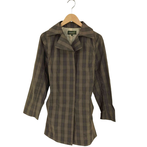 エディーバウアー Eddie Bauer チェック トレンチコート レディース PS