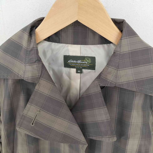 エディーバウアー Eddie Bauer チェック トレンチコート レディース PS