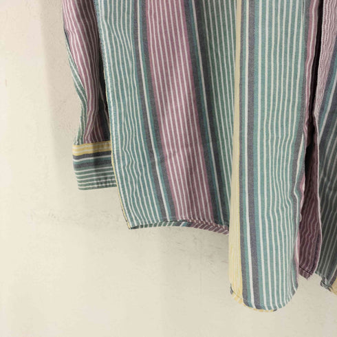 エディーバウアー Eddie Bauer 80-90s マルチカラーストライプ ボタンダウンシャツ メンズ import:XL