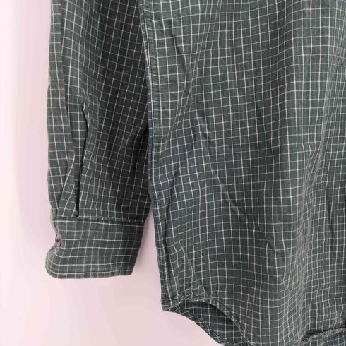ポロスポーツラルフローレン POLO SPORT RALPH LAUREN 90s インド綿 ピスタグ 猫目ボタン グラフチェック レギュラーカラーシャツ ガチャポケ メンズ import:S