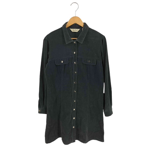 エディーバウアー Eddie Bauer 90s 白タグ コーデュロイ シャツワンピース レディース import:M
