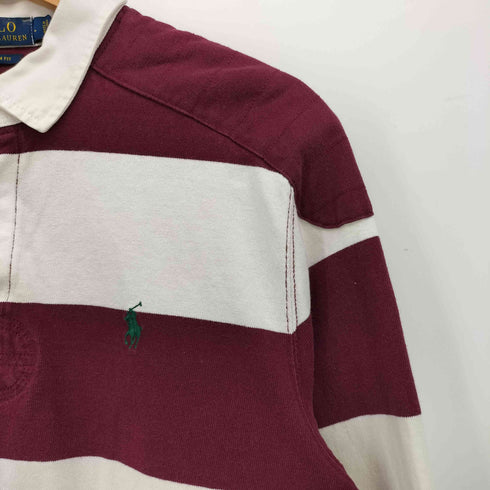 ポロラルフローレン POLO RALPH LAUREN CUSTOM FIT ポニー刺繍 エルボーステッチ ラガーシャツ メンズ import:L