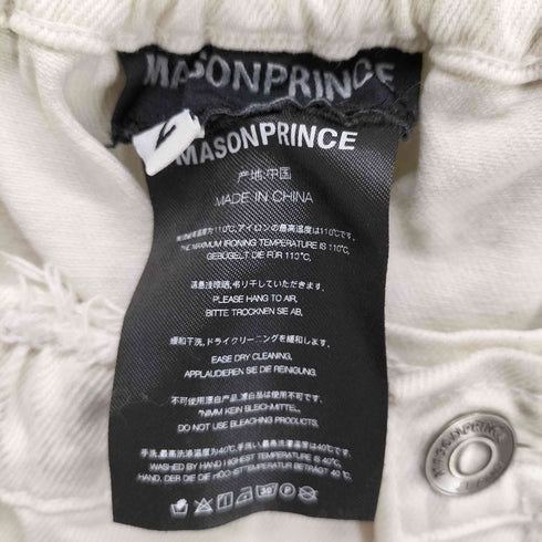 メイソンプリンス mason prince デストロイ加工 バギー デニムショーツ メンズ JPN:2