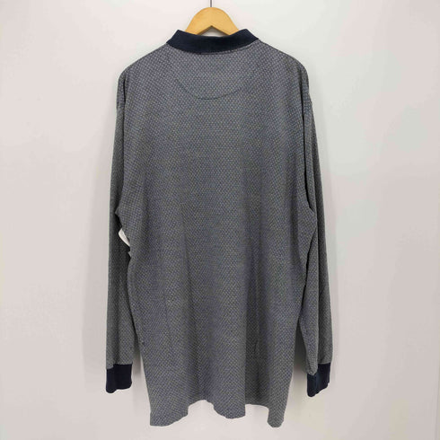 ポロゴルフラルフローレン POLO GOLF RALPH LAUREN 90s カナダ製 ポニー刺繍 ひし形重ね模様 L/S ポロシャツ 長袖 プルオーバー メンズ import:XL