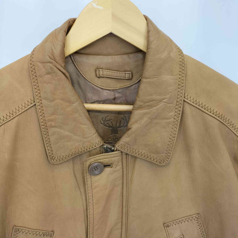 RED STAGE Deer マルチポケット ジップアップ ディアスキン レザーコート メンズ L