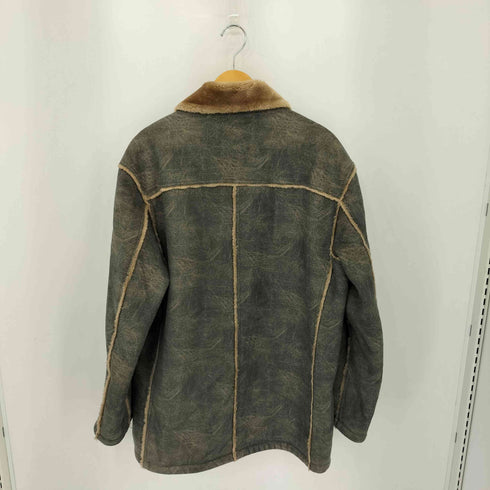 アンジェロガルバス ANGELO GARBASUS パイル地 フェイクファー ロゴデザイン ムートンコート メンズ LL