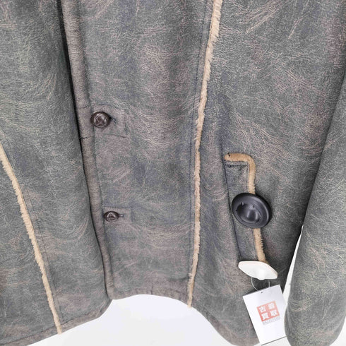 アンジェロガルバス ANGELO GARBASUS パイル地 フェイクファー ロゴデザイン ムートンコート メンズ LL