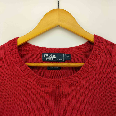 ポロバイラルフローレン Polo by RALPH LAUREN 90s ポニー刺繍 コットンニット メンズ import:XXL
