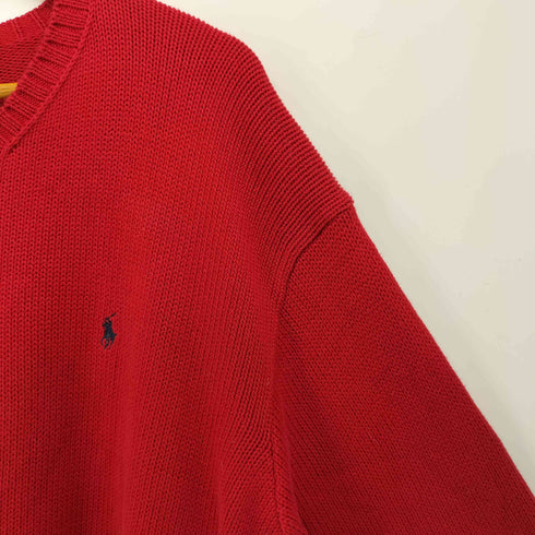 ポロバイラルフローレン Polo by RALPH LAUREN 90s ポニー刺繍 コットンニット メンズ import:XXL