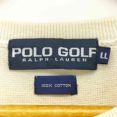 ポロゴルフラルフローレン POLO GOLF RALPH LAUREN 90s クレストロゴ コットンニット メンズ import:XL