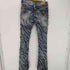 VALABASAS GRIT STACKED FLARE JEANS フリンジ フレア クラッシュ スキニー デニム パンツ メンズ 30