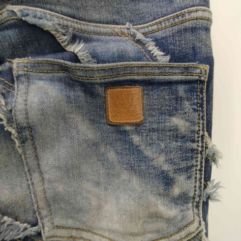 VALABASAS GRIT STACKED FLARE JEANS フリンジ フレア クラッシュ スキニー デニム パンツ メンズ 30