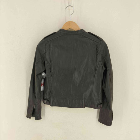 スピックアンドスパン Spick and Span シープレザー ノーカラー ライダースジャケット レディース 36