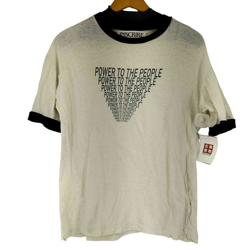 アンスクリア INSCRIRE レタリングプリント リンガー Tシャツ レディース