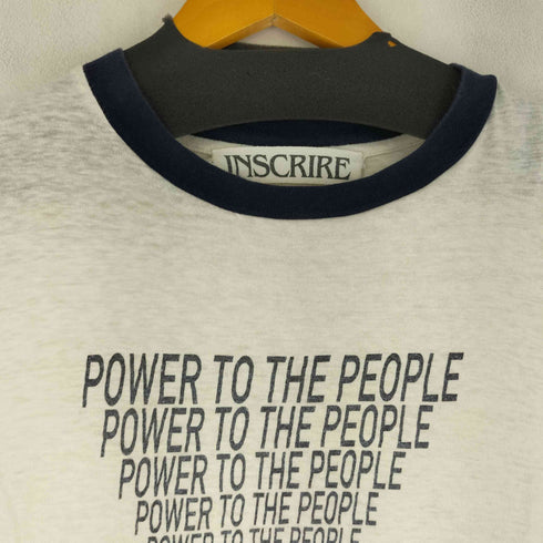 アンスクリア INSCRIRE レタリングプリント リンガー Tシャツ レディース