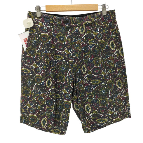エンジニアードガーメンツ Engineered Garments USA製 フラワー 総柄 1タック ショート パンツ ショーツ メンズ JPN:S