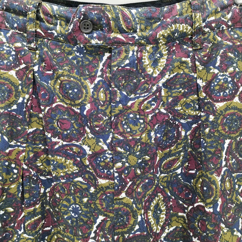 エンジニアードガーメンツ Engineered Garments USA製 フラワー 総柄 1タック ショート パンツ ショーツ メンズ JPN:S