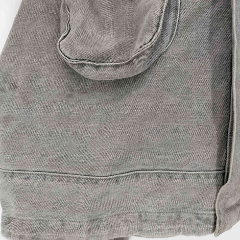 ザラ ZARA 23aw 短丈 フード付き デニムジャケット ボックスシルエット メンズ import:M