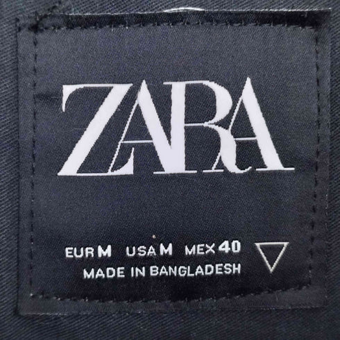 ザラ ZARA 23aw 短丈 フード付き デニムジャケット ボックスシルエット メンズ import:M