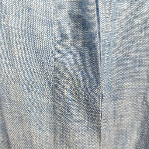 Nene MILANO イタリア製 比翼 リネン バイカラー L/S シャツ レディース 10/660/BA1